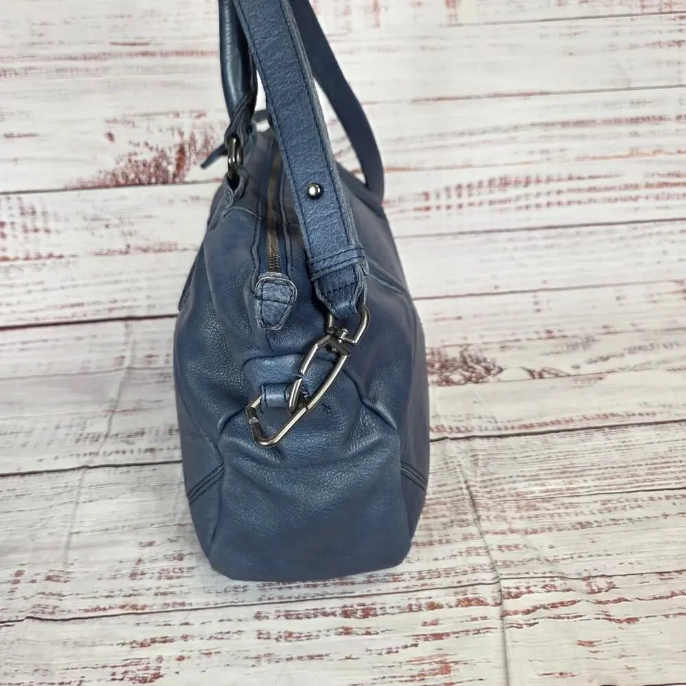 Liebeskind Berlin Esther Lg Blue Leather Satchel Bag Blue Handles & Strap Purse